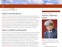 Tablet Screenshot of cmmi-certification.com